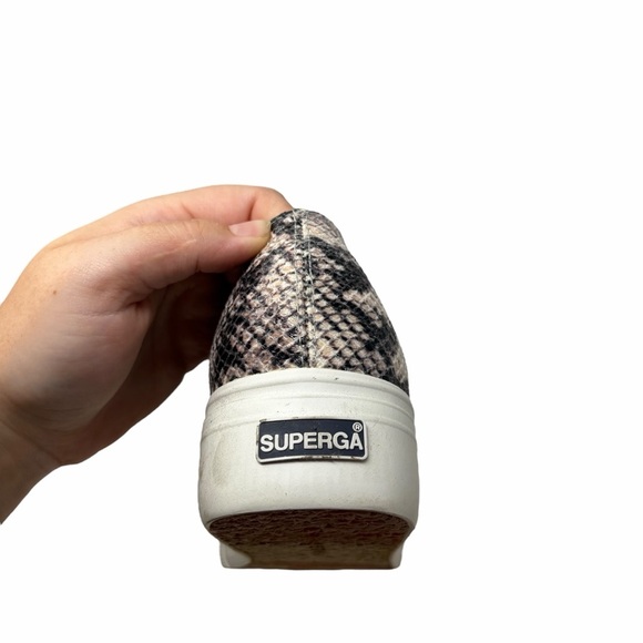 READ NWT Superga Snake Platform Sneakers Size US 8.5 - Picture 9 of 13